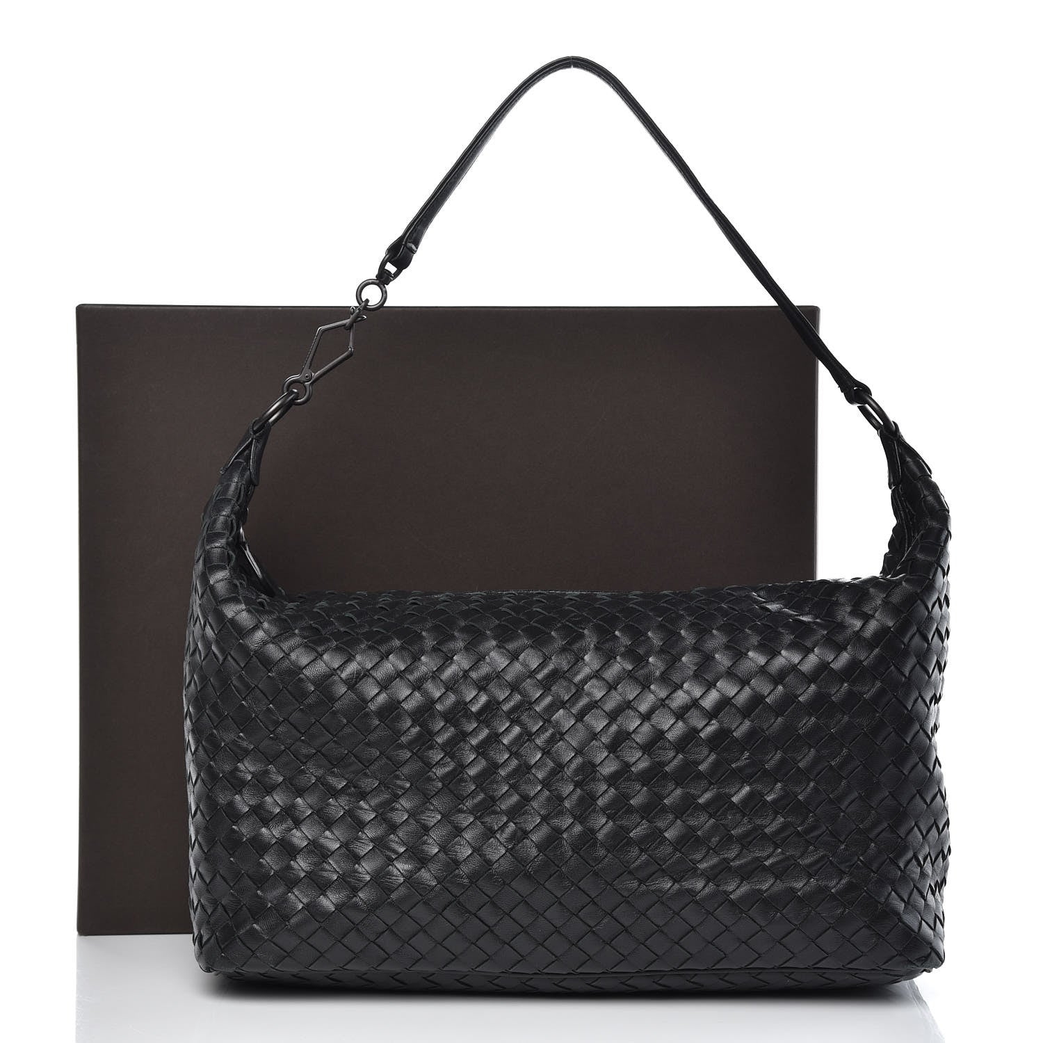 Bottega Veneta Nappa Intrecciato Shoulder Bag Black 17 of 17