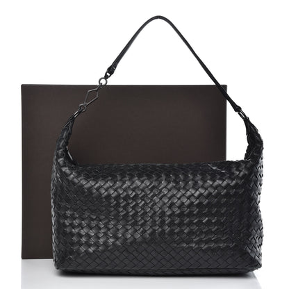 Bottega Veneta Nappa Intrecciato Shoulder Bag Black 17 of 17
