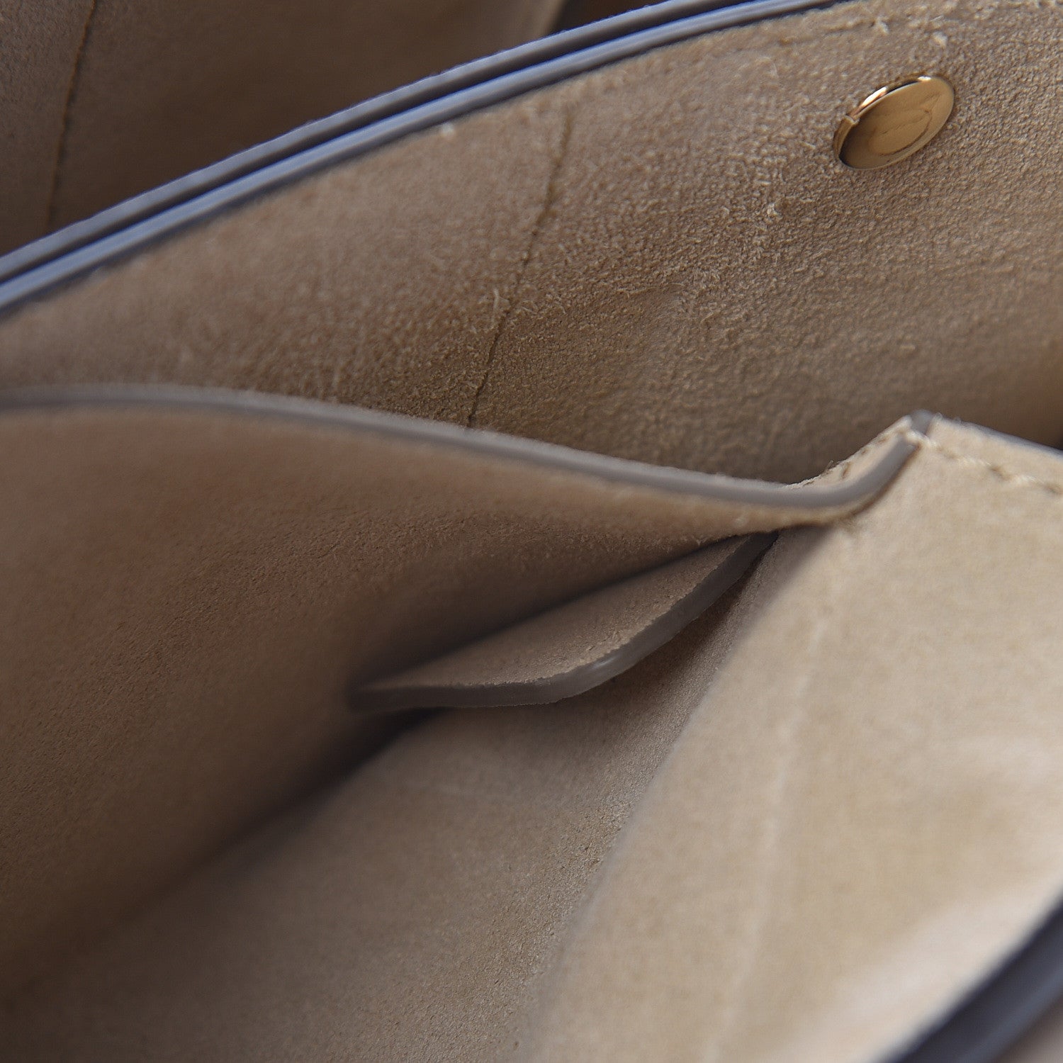 Chloe Suede Calfskin Small Faye Shoulder Bag Motty Grey 9 of 10