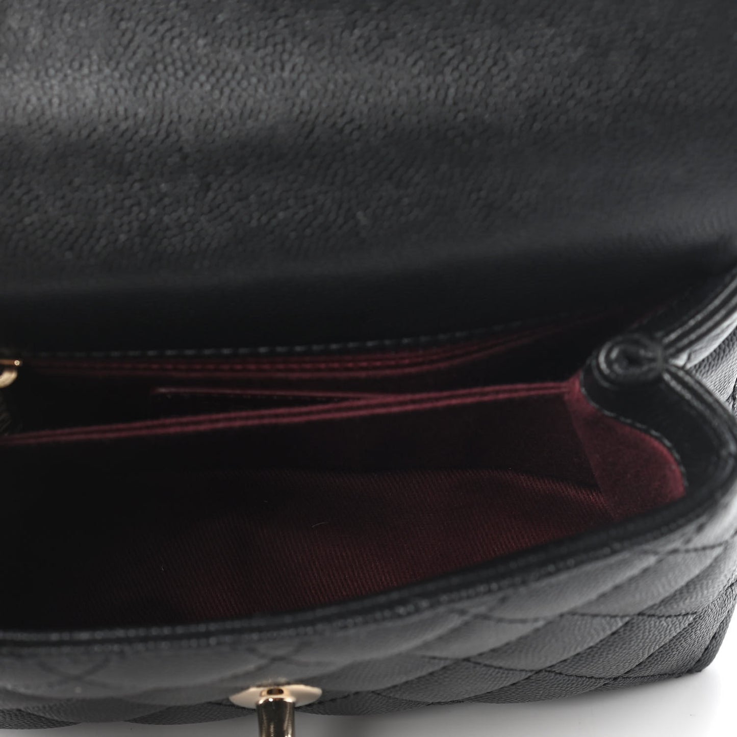 Caviar Quilted Extra Mini Coco Handle Flap Black