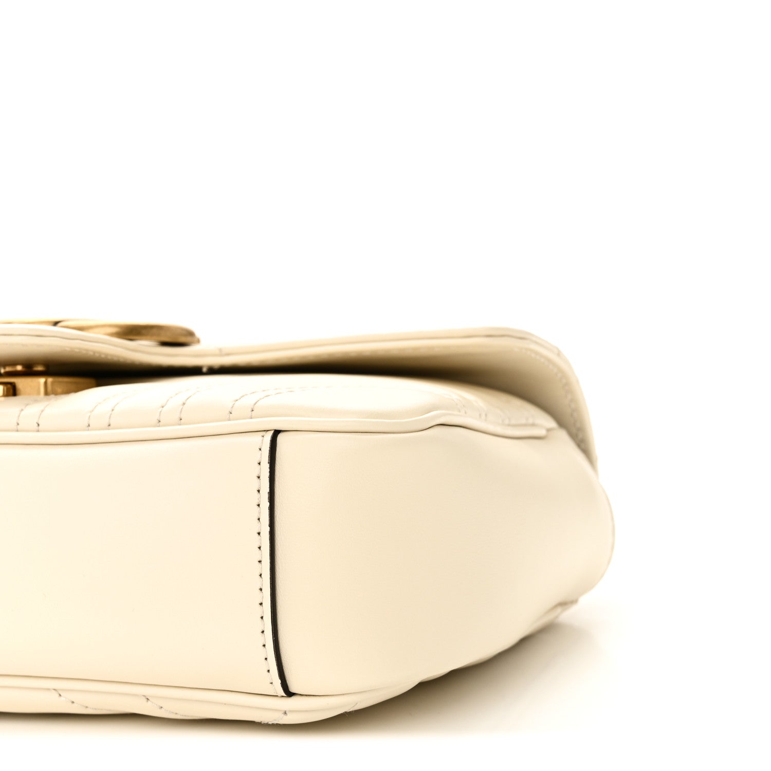Gucci Calfskin Matelasse Mini GG Marmont Shoulder Bag White 9 of 9