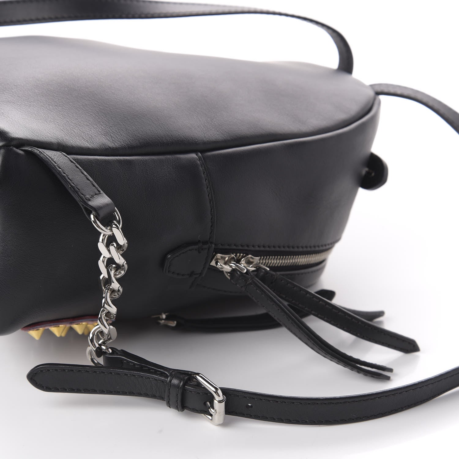Fendi Vitello Century Fun Fair Metal Studded Mini Backpack Black Multicolor 7 of 10