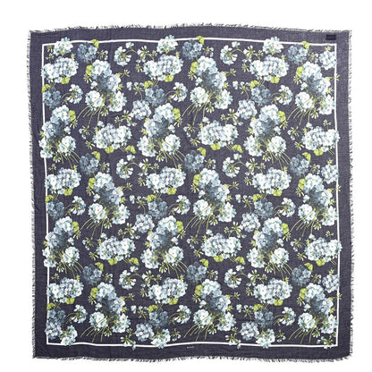 Gucci Modal Silk New Bloom Square Scarf Midnight Blue Sky Blue 1 of 5