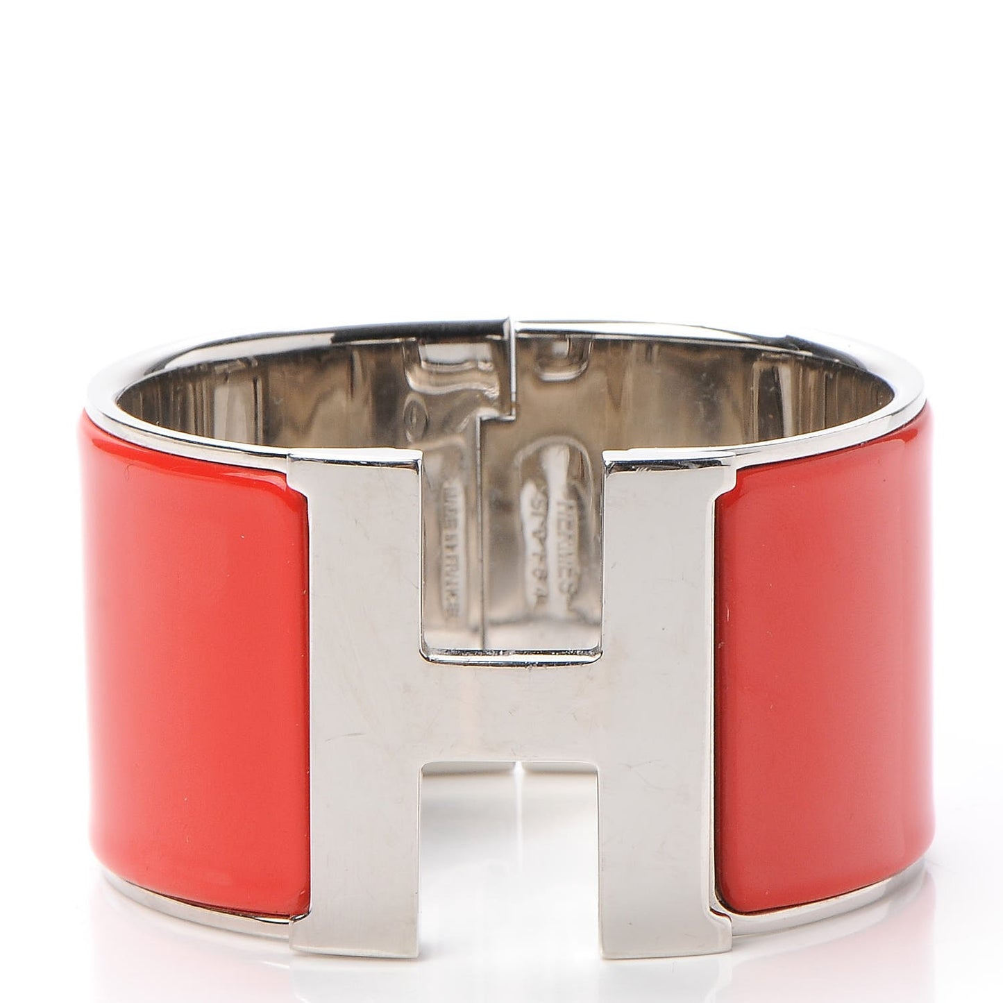 Enamel Extra Wide Clic Clac H Bracelet PM Red