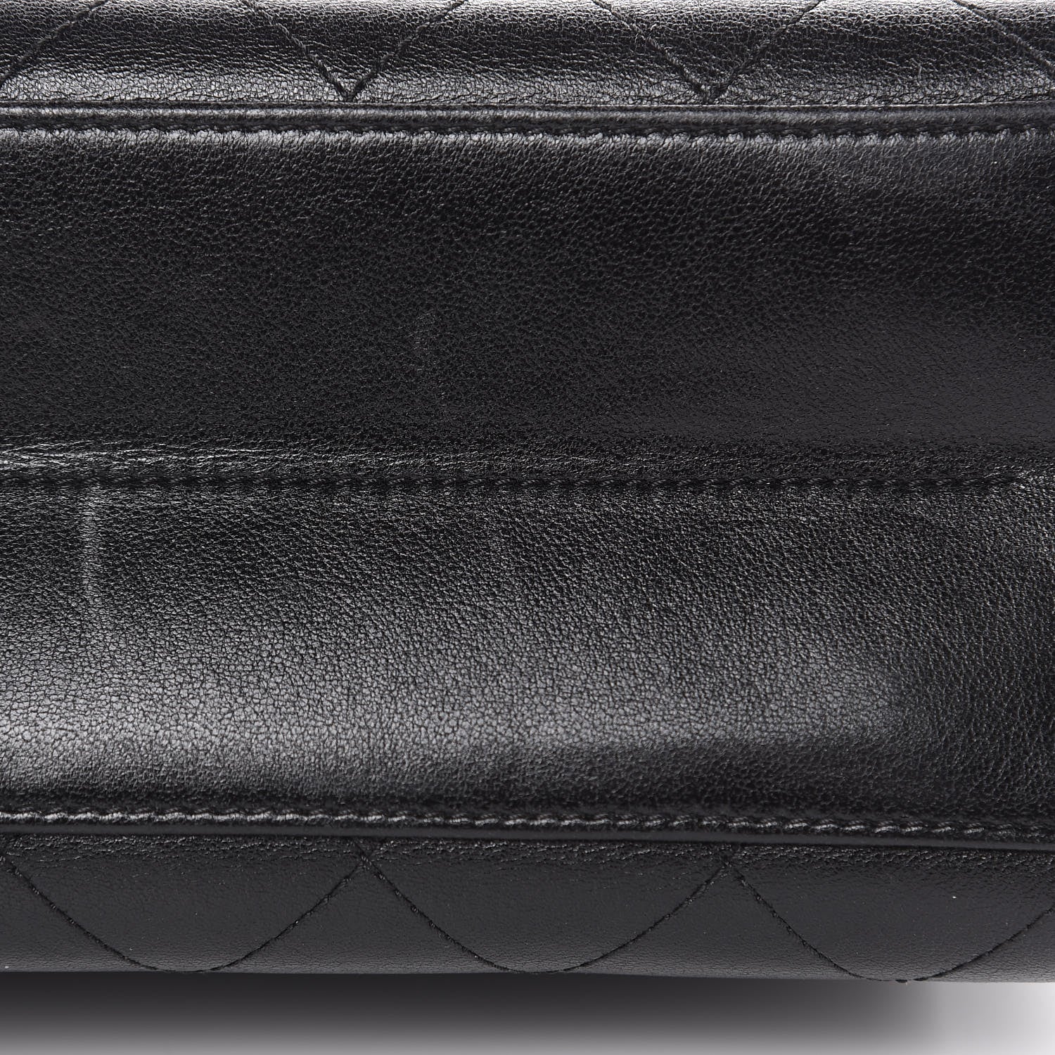 Chanel Lambskin Stitched Medium Coco Luxe Handle Flap Black 11 of 14
