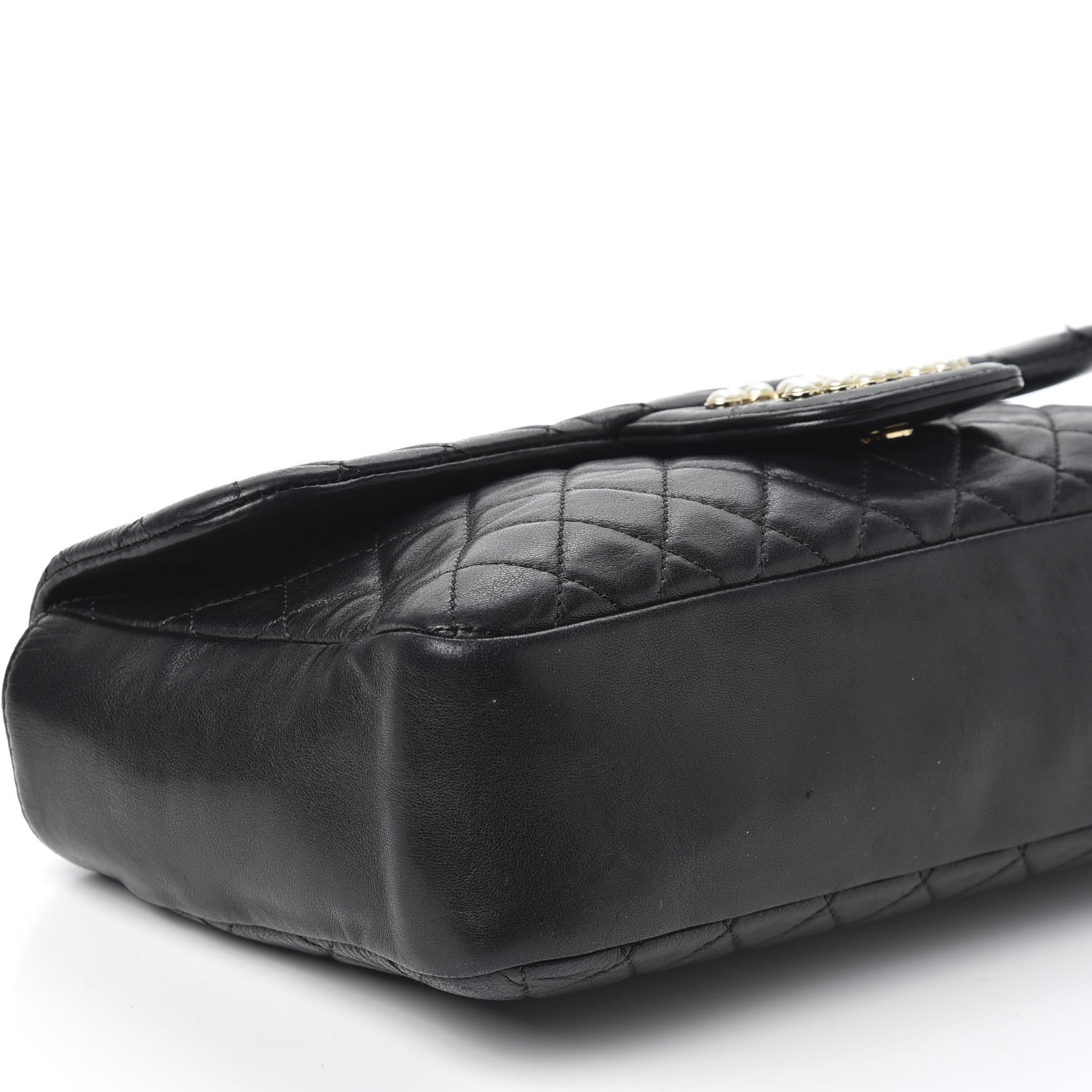 Chanel Lambskin Quilted Medium Westminster Pearl Flap Black 5 of 10