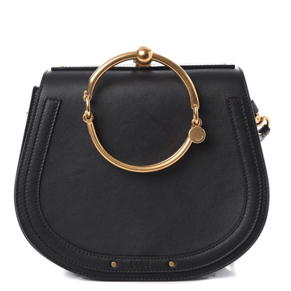 Chloe Calfskin Suede Medium Nile Bracelet Bag Black 1 of 7