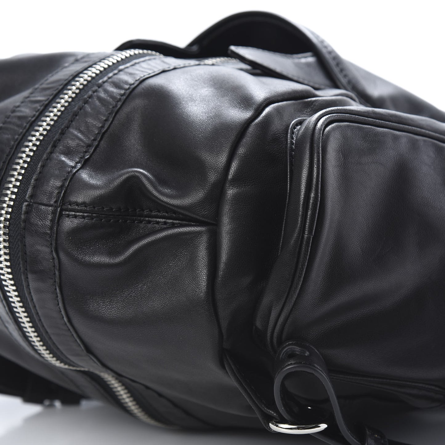 Lambskin Mini Marti Backpack Washed Black Rhodium Hardware