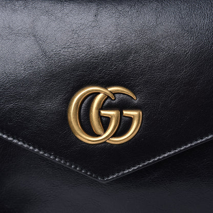 Gucci Calfskin Diagonal GG Medium Thiara Double Envelope Shoulder Bag Emerald Green Black 8 of 11