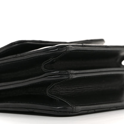 Chanel Lambskin Quilted Chain Top Handle Clutch With Chain Black 10 of 14