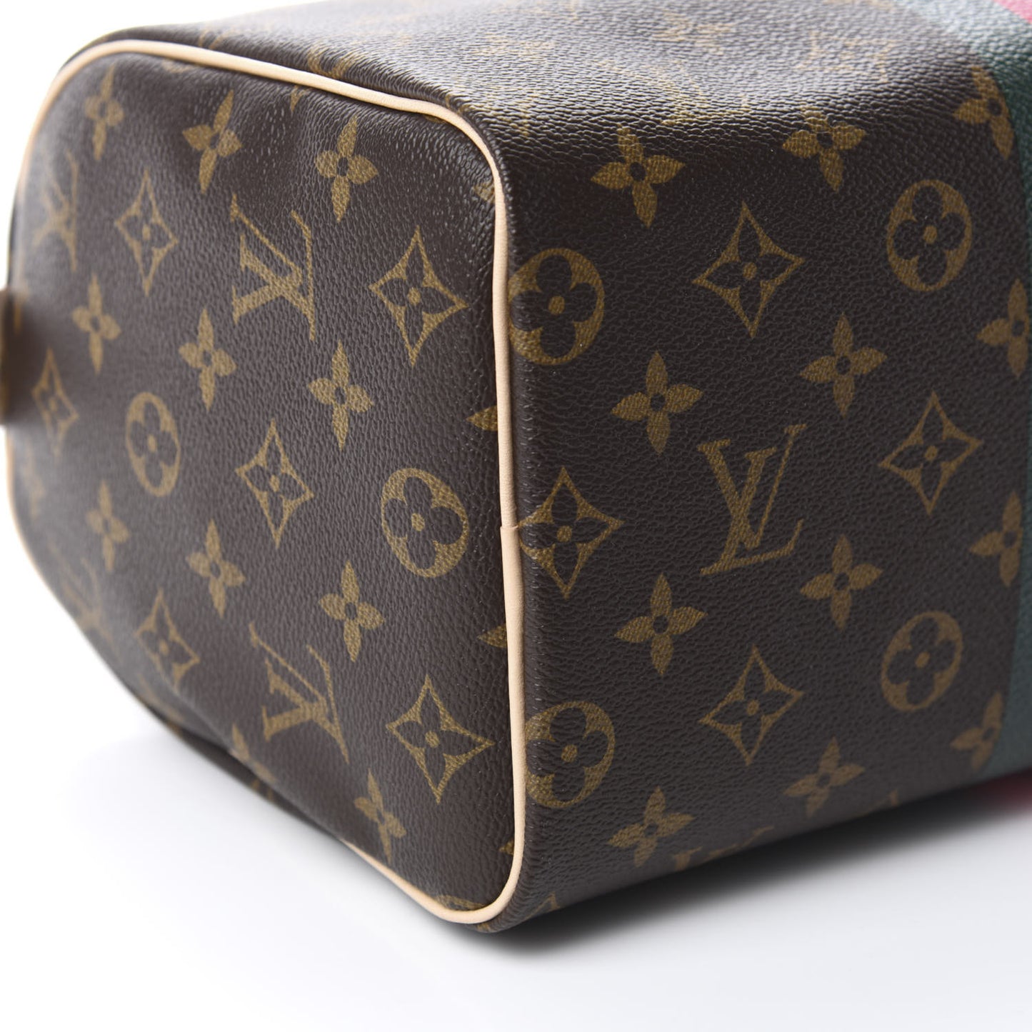 Monogram My LV Heritage Speedy 25 Vert Anglais Fuchsia