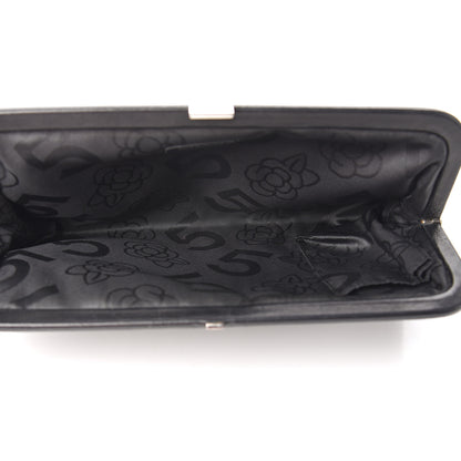 Chanel Lambskin Vertical Quilted Mademoiselle Clutch Black 4 of 8