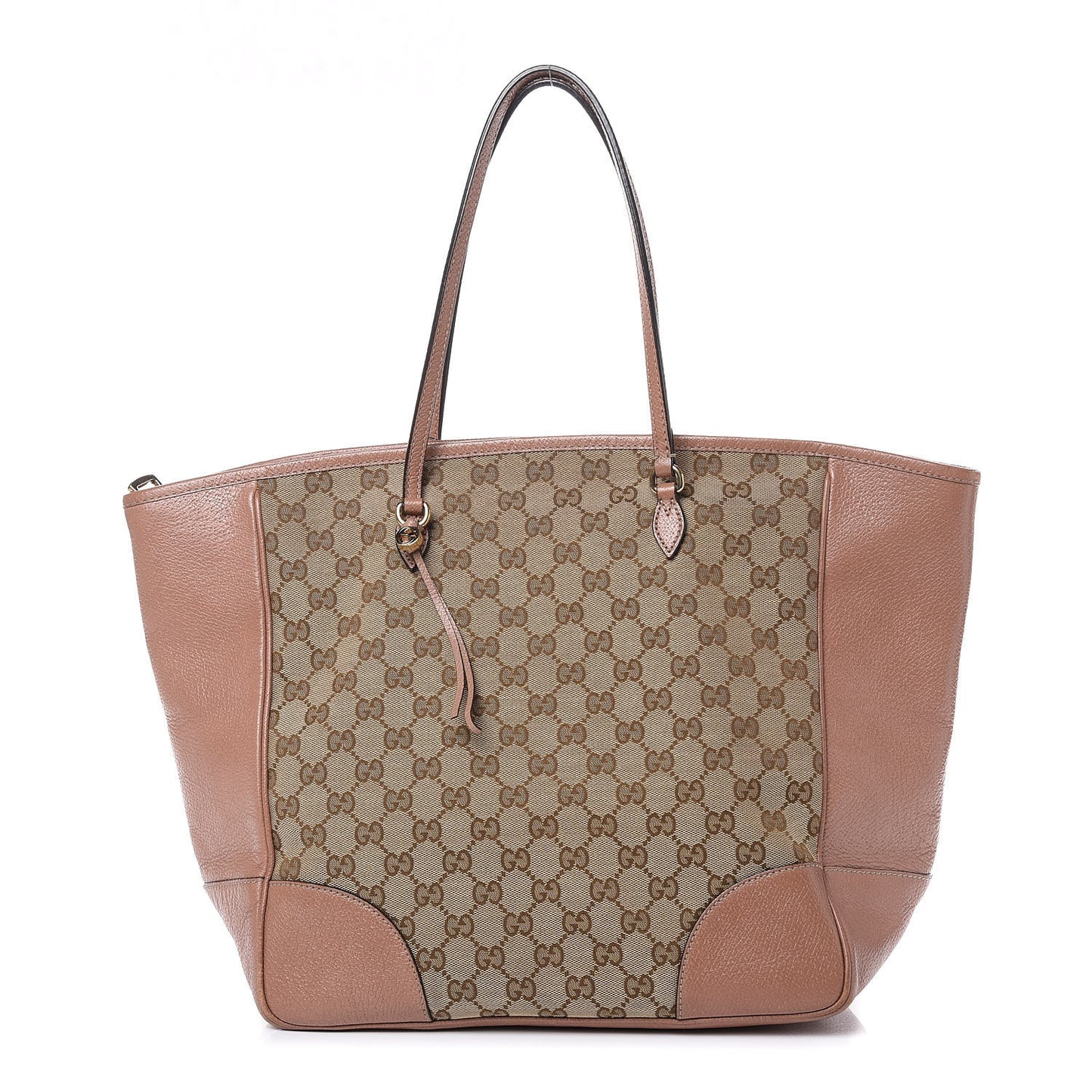 Monogram Medium Bree Zippered Tote Beige Dark Cipria