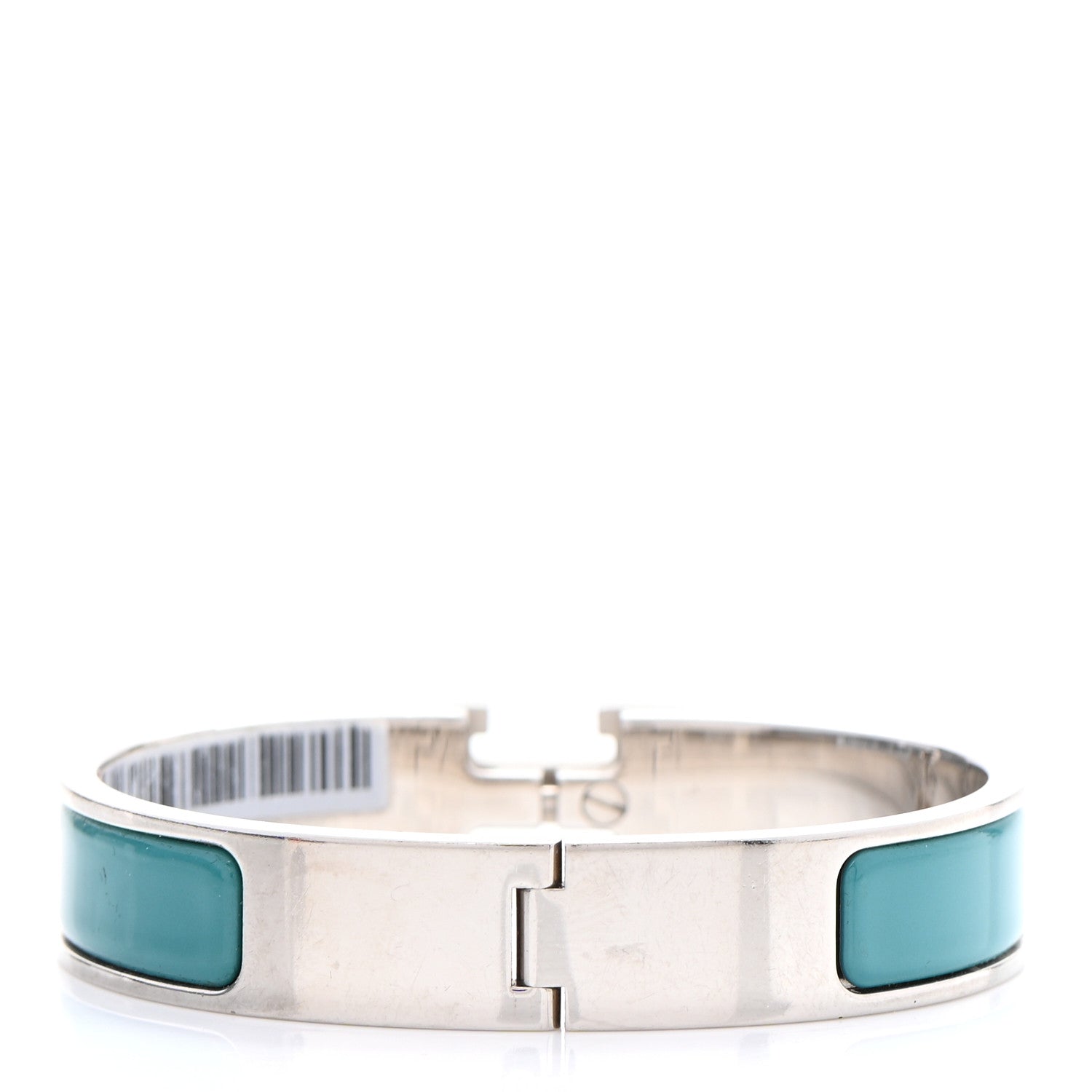 Hermes Enamel Narrow Clic Clac H Bracelet PM Bleu Canard 3 of 4