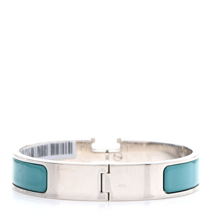 Hermes Enamel Narrow Clic Clac H Bracelet PM Bleu Canard 3 of 4