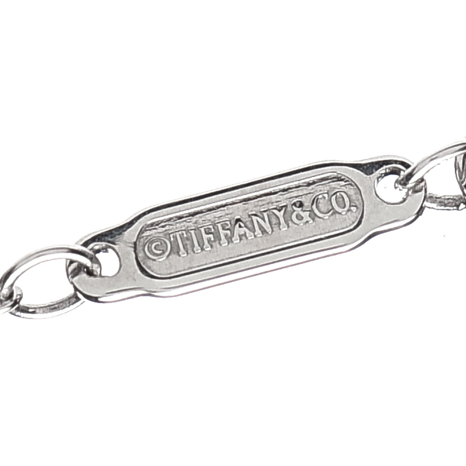 Tiffany Sterling Silver Large T Smile Pendant Necklace 4 of 5