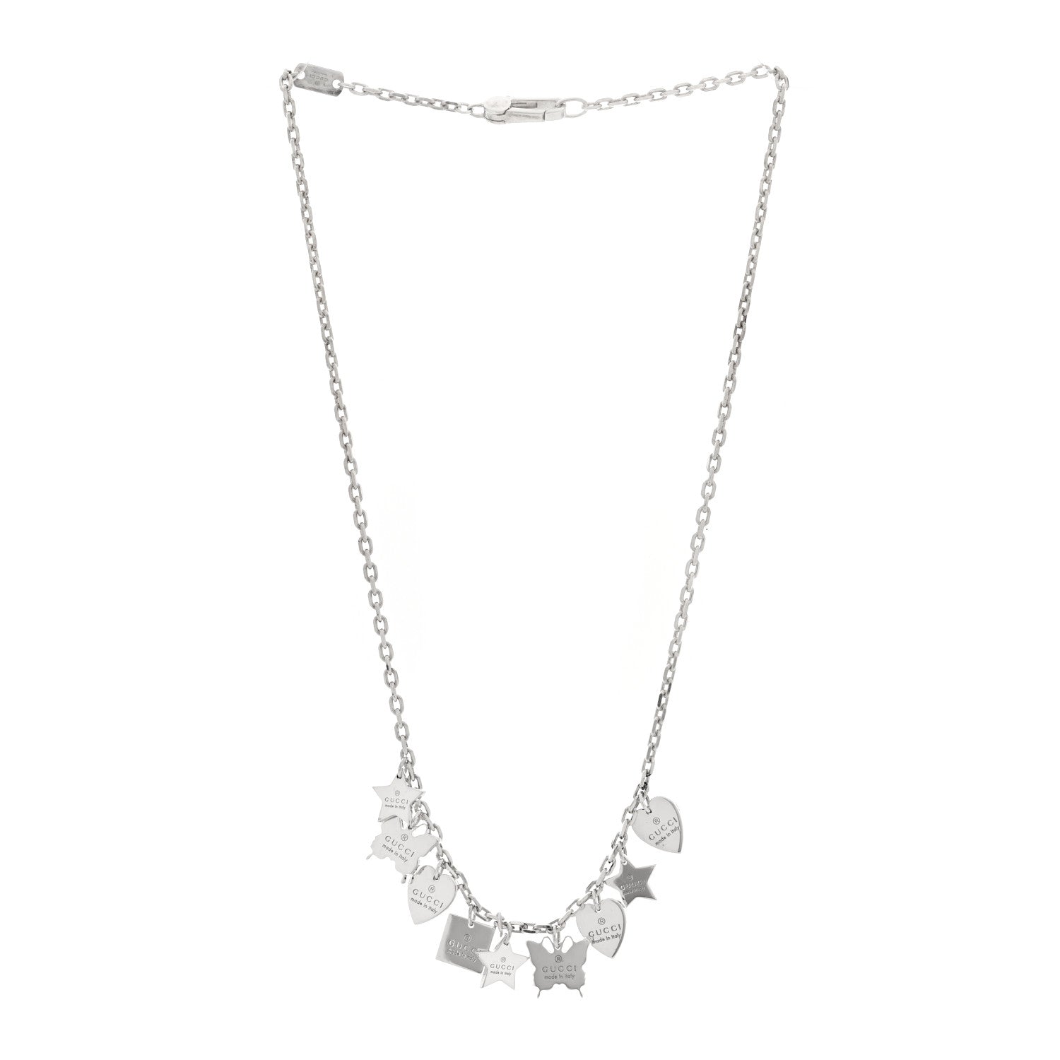 Gucci Sterling Silver Trademark Charm Necklace 3 of 4