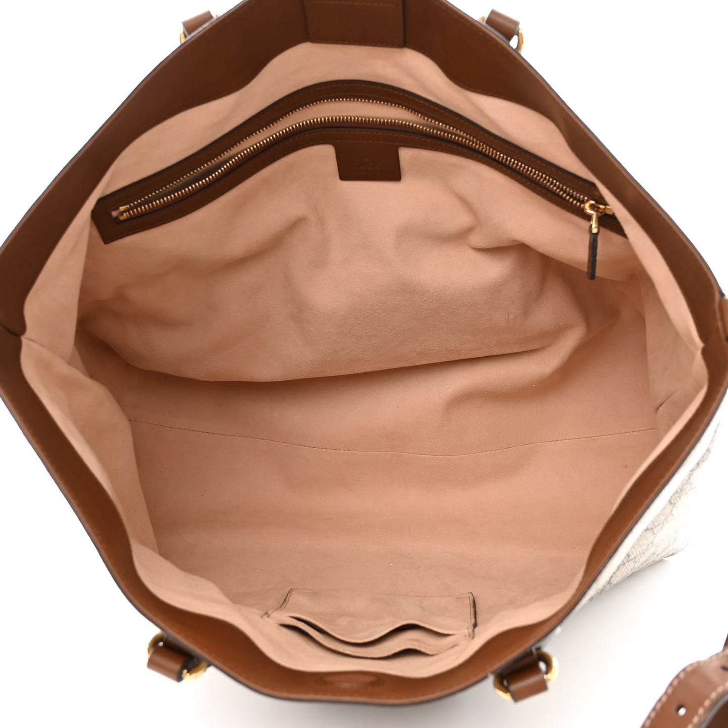 Soft GG Supreme Monogram Medium Crossbody Tote Beige Cuir