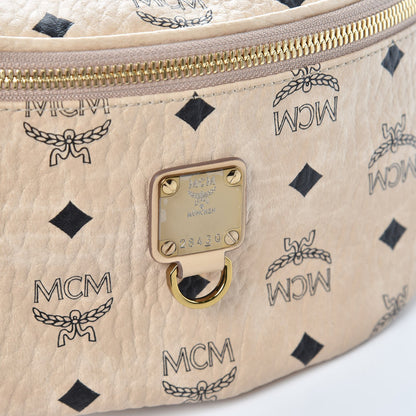 MCM Visetos Stark Belt Bag Beige 8 of 8