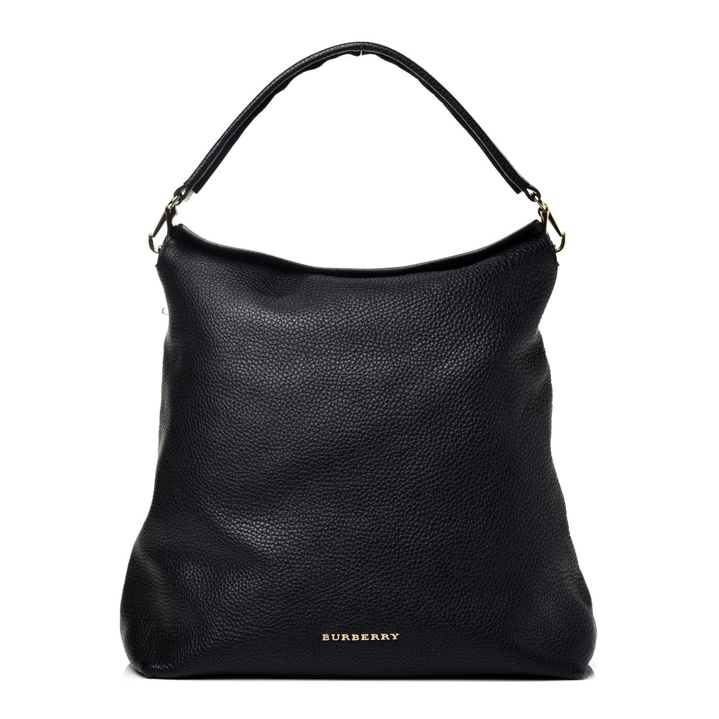 London Grainy Calfskin Medium Cale Hobo Black