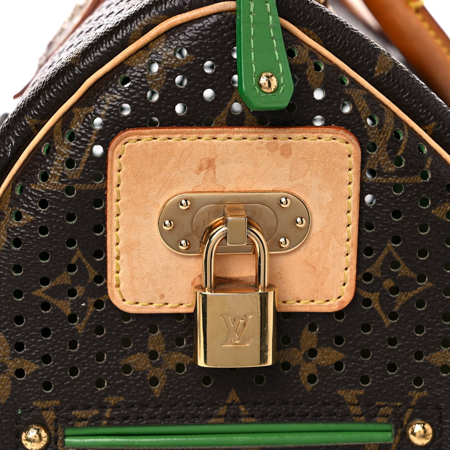 Monogram Perforated Speedy 30 Green