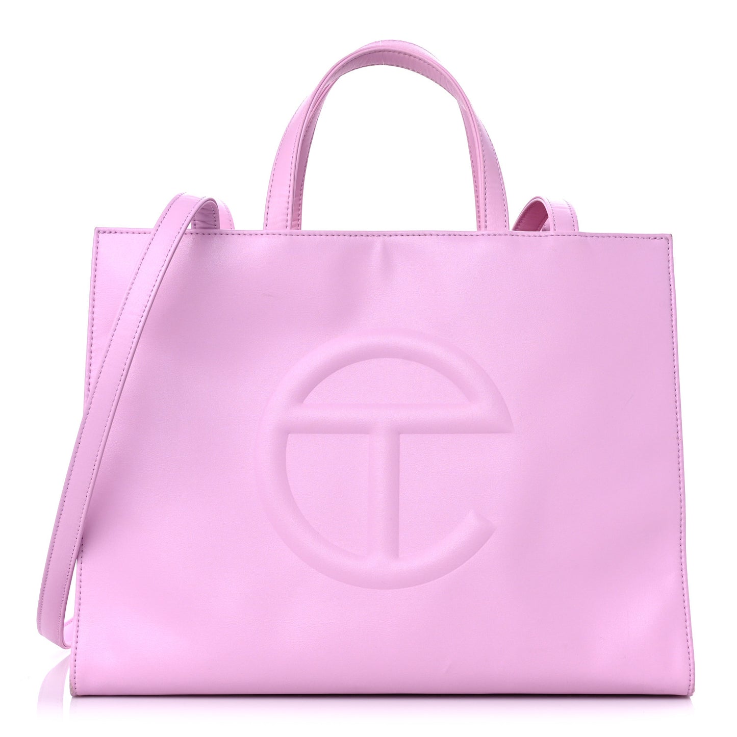 Vegan Leather Medium Shopping Bag Bubblegum