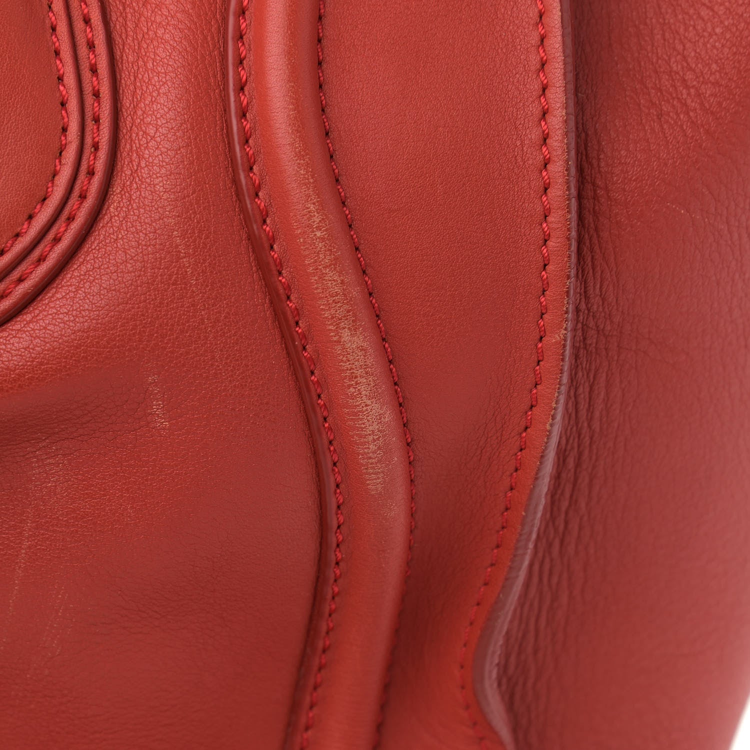 Celine Smooth Calfskin Mini Luggage Red 14 of 21