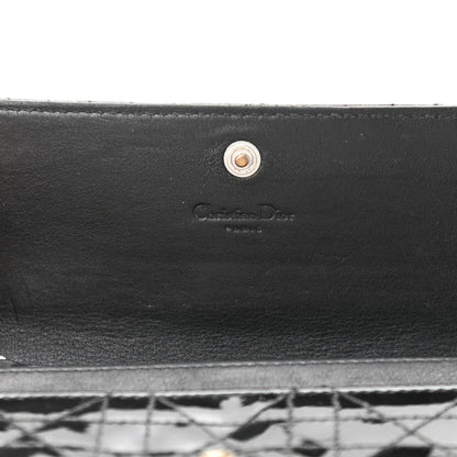 Christian Dior Patent Cannage Rendez-vous Chain Wallet Black 5 of 9