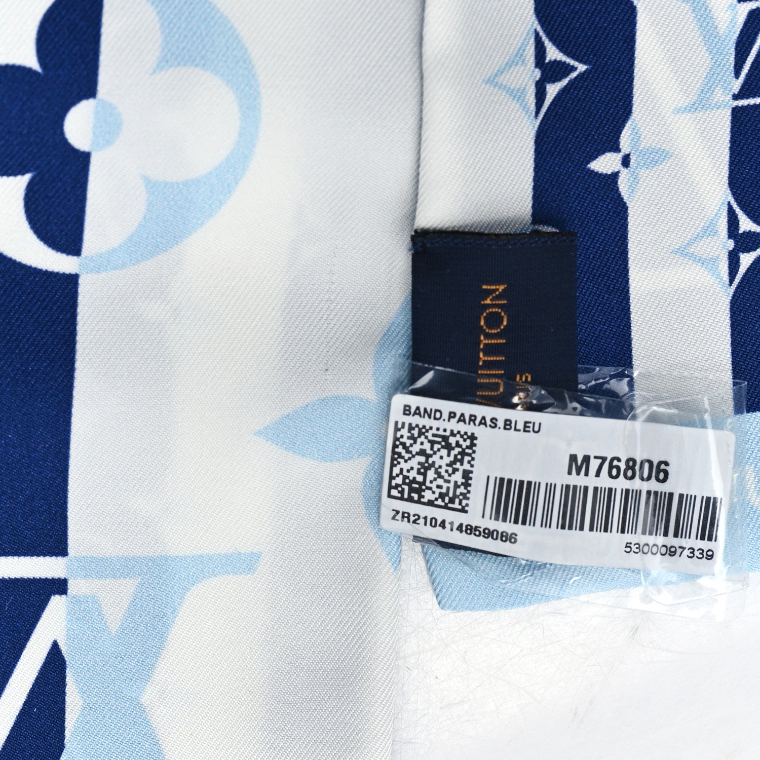 Louis Vuitton Silk Monogram Parasol Bandeau Blue 3 of 3