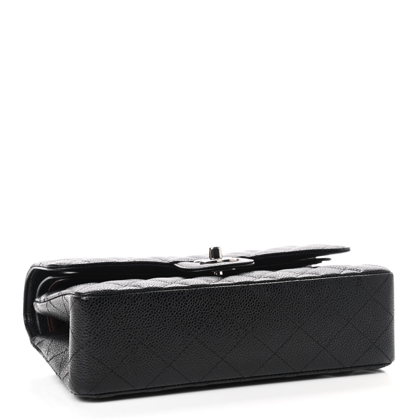 Caviar Quilted Small Double Flap Black