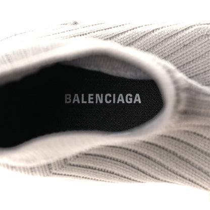 Balenciaga Ribbed Knit Womens Speed 2.0 Transparent Sole Sneakers 36 Baltic Grey White 7 of 9