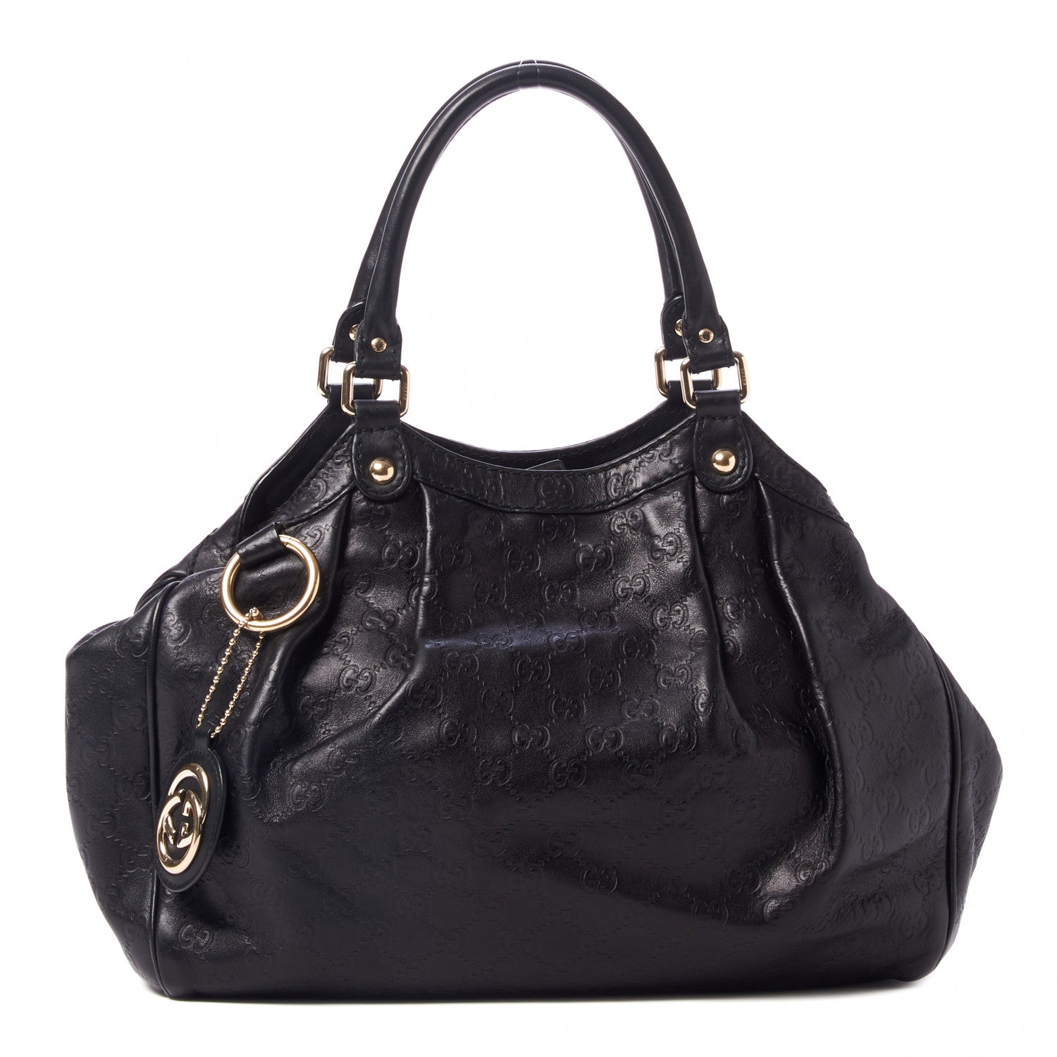 Gucci Guccissima Medium Sukey Tote Black 1 of 9