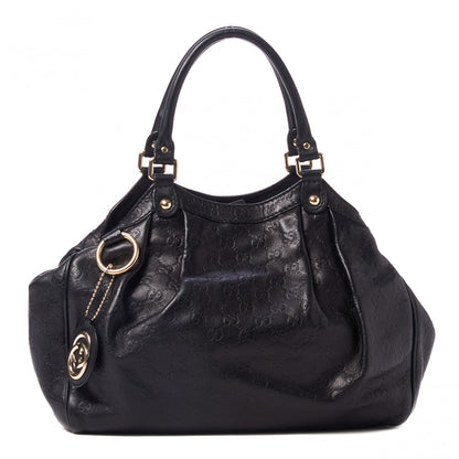 Gucci Guccissima Medium Sukey Tote Black 1 of 9