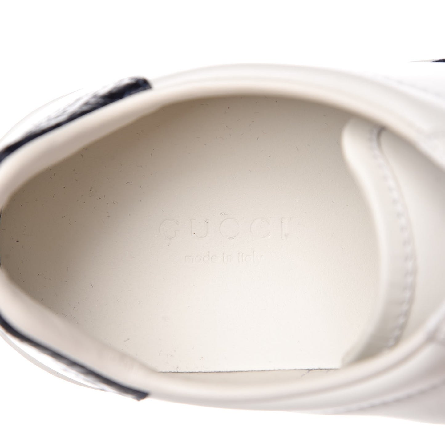 Calfskin Ayers Web Ace Sneakers 38 White Blue