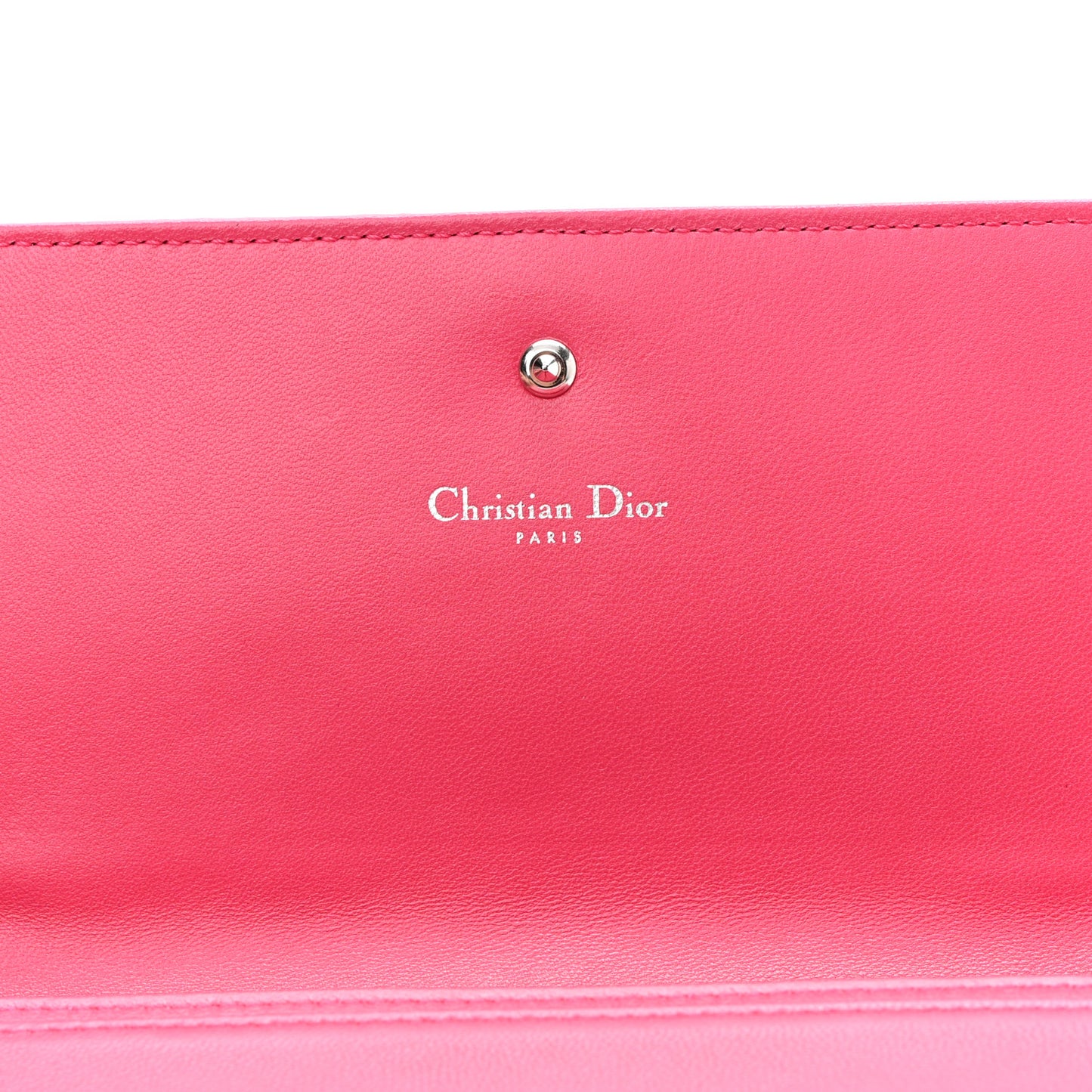 Lambskin Diorama Croisiere Chain Wallet Fuchsia