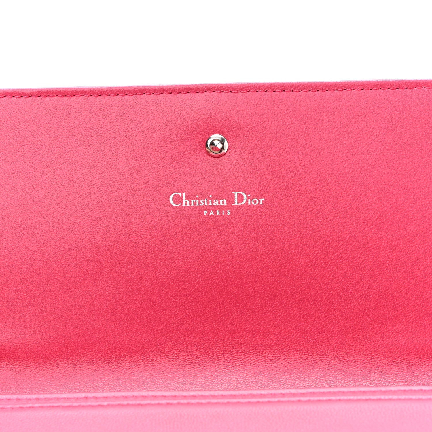 Christian Dior Lambskin Diorama Croisiere Chain Wallet Fuchsia 6 of 10