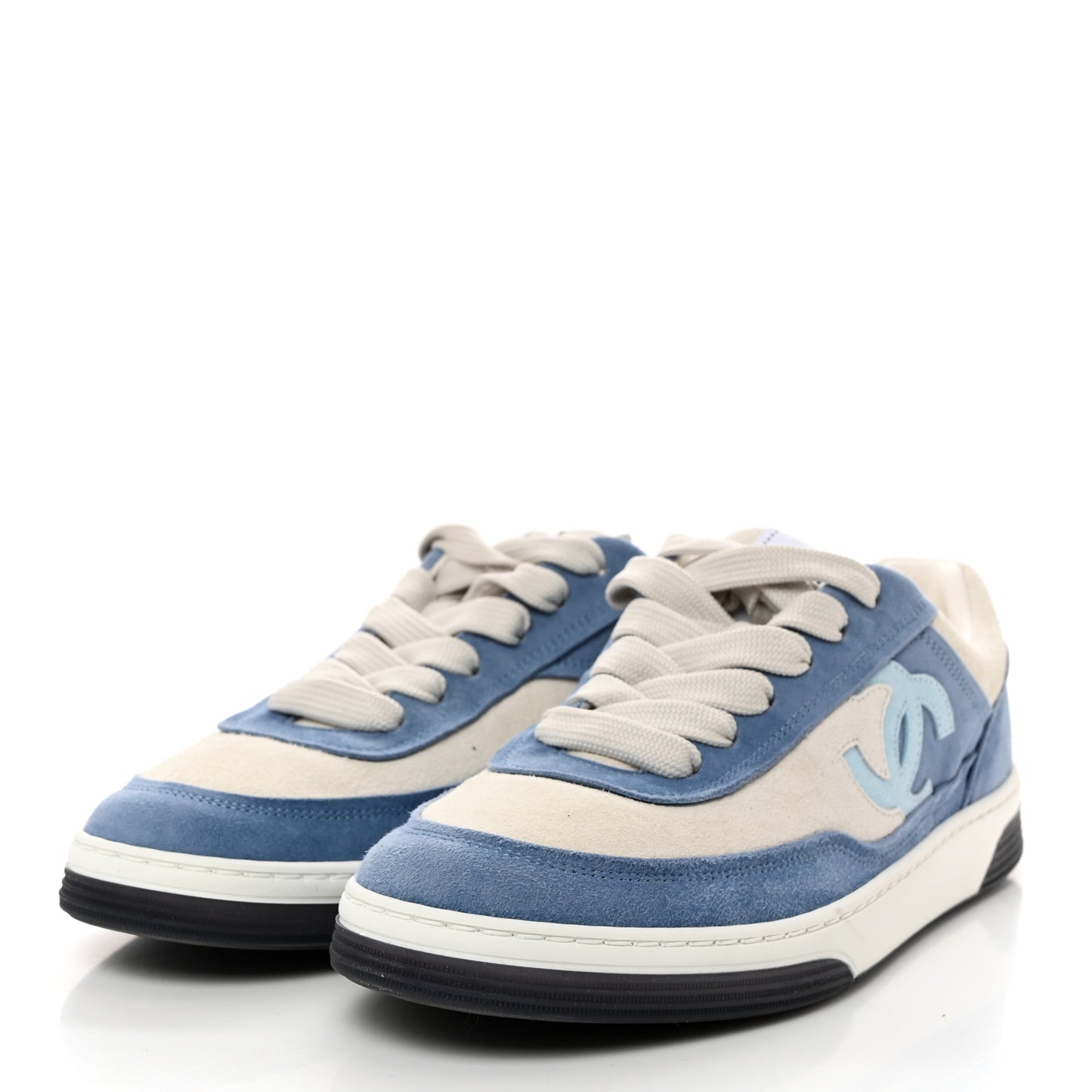 Suede Kidskin Womens CC Sneakers 40 White Blue