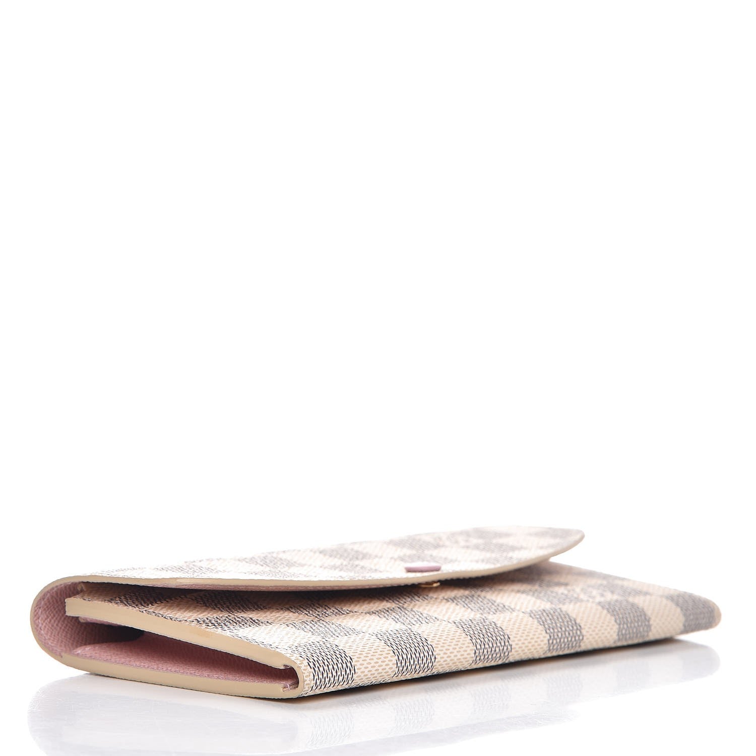 Louis Vuitton Damier Azur Emilie Wallet Rose Ballerine 4 of 7