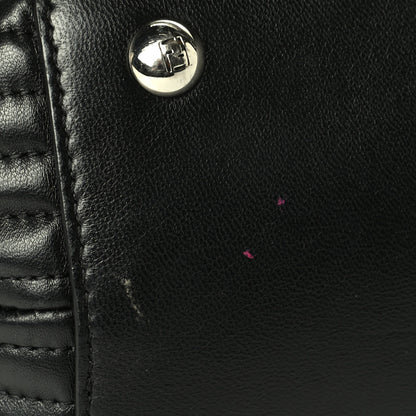 Fendi Shiny Nappa Trapuntata Small DotCom Click Chain Satchel Black 5 of 8