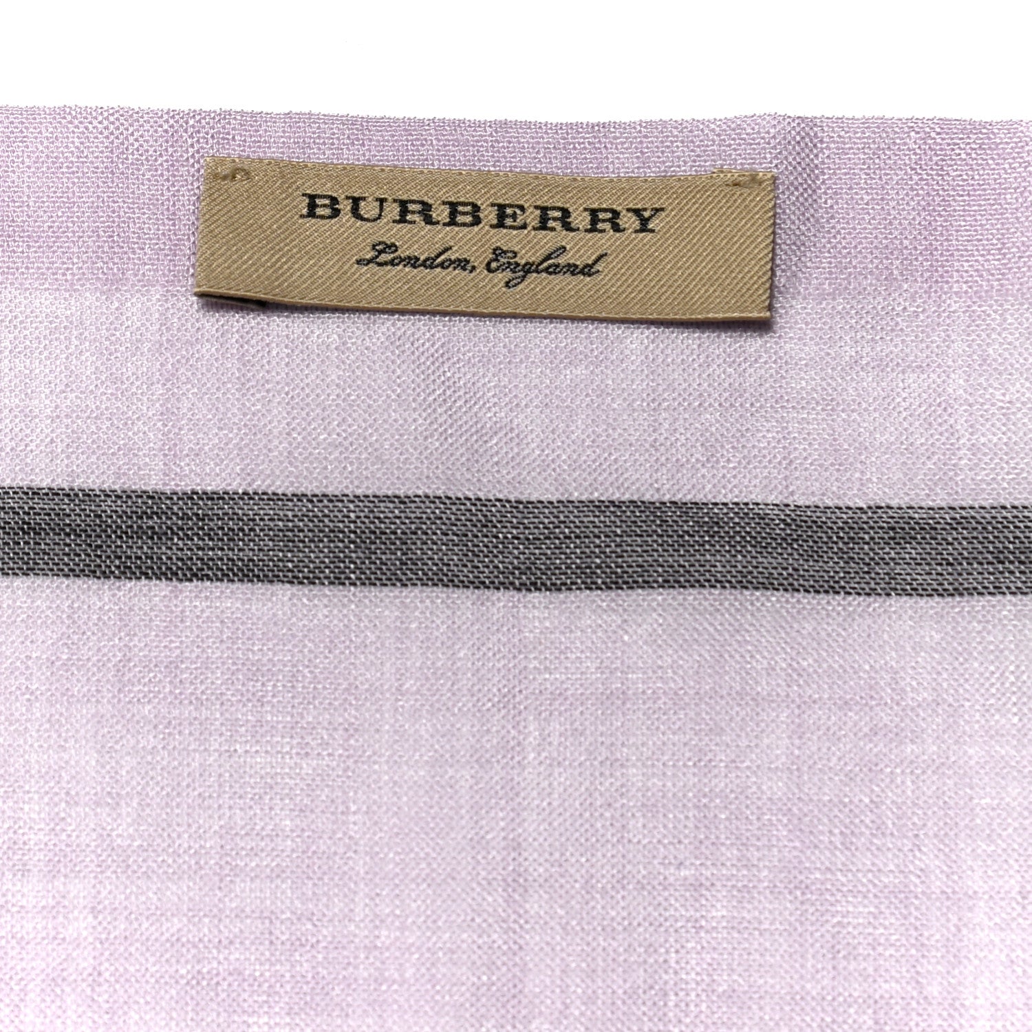 Burberry Wool Silk Gauze Giant Check Lightweight Scarf Pale Orchid 3 of 3