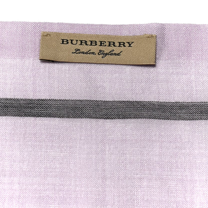 Burberry Wool Silk Gauze Giant Check Lightweight Scarf Pale Orchid 3 of 3