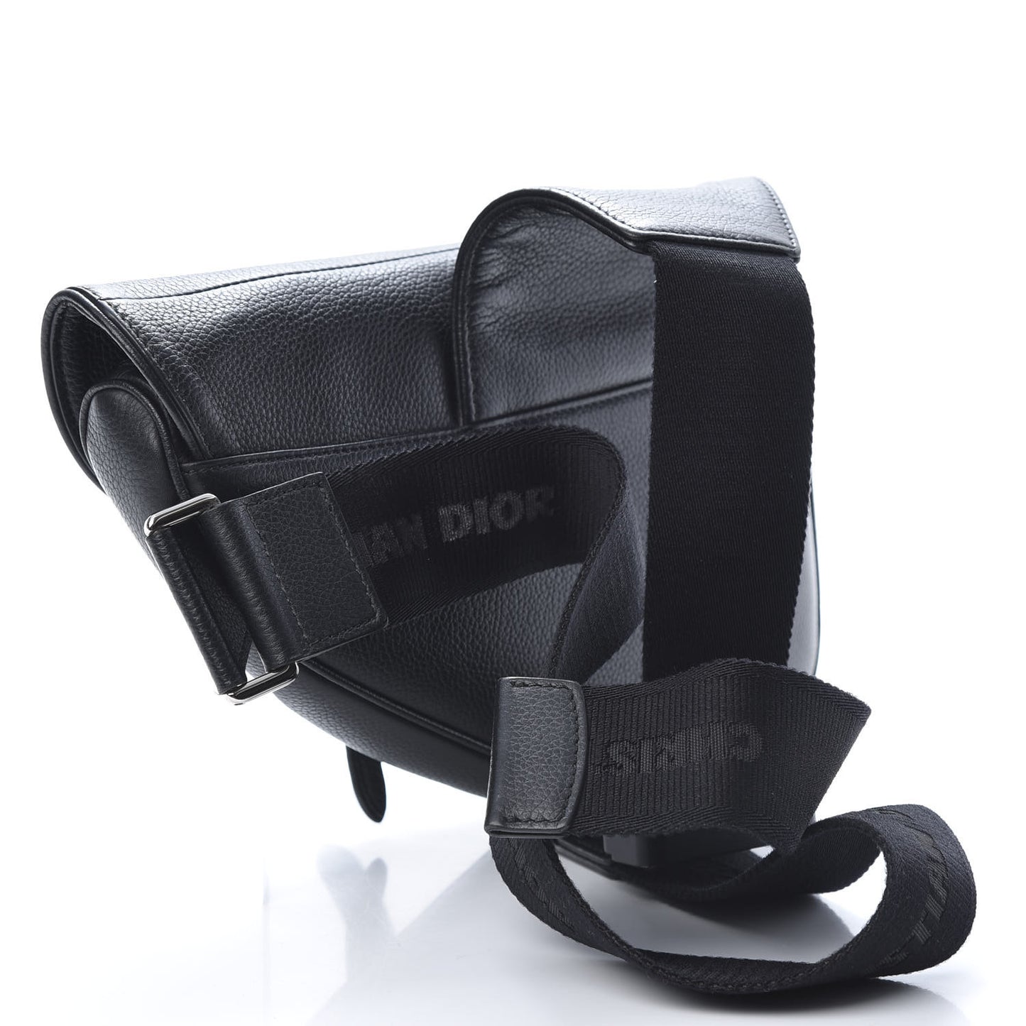 Grained Calfskin Kim Jones Saddle Bag Black
