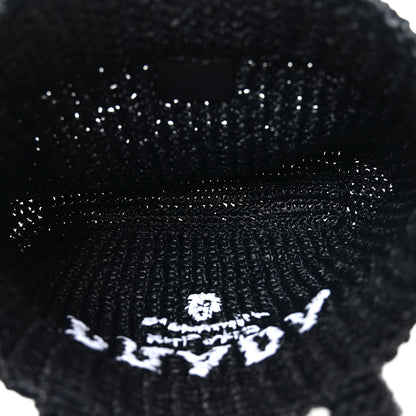 Prada Yarn Raffia Effect Crochet Small Logo Tote Black 5 of 9