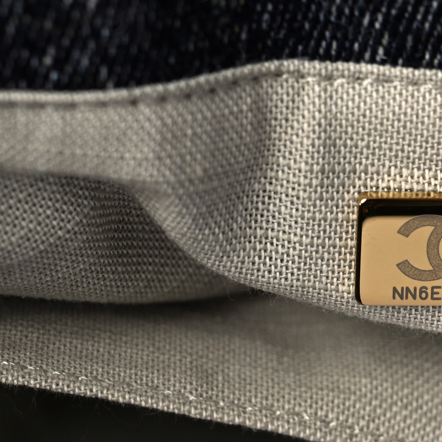 Chanel Denim Medium Deauville Tote Dark Blue White 7 of 10