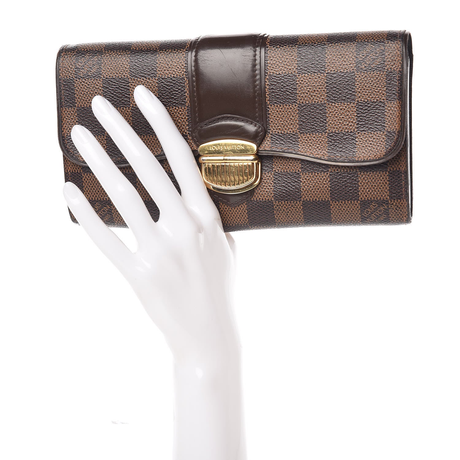 Louis Vuitton Damier Ebene Sistina Wallet 2 of 15
