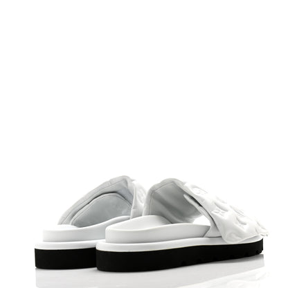 Louis Vuitton Lambskin Embossed Monogram Pool Pillow Flat Comfort Mule 36 White 4 of 11