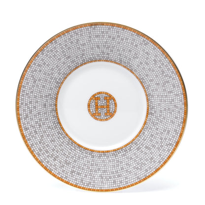 Hermes Porcelain Mosaique Au 24 Gold Tea Cup And Saucer Set Of 2 5 of 7