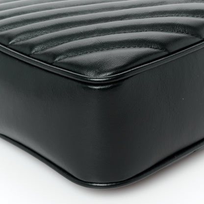 Saint Laurent Calfskin Matelasse Monogram Lou Camera Bag Black 9 of 11