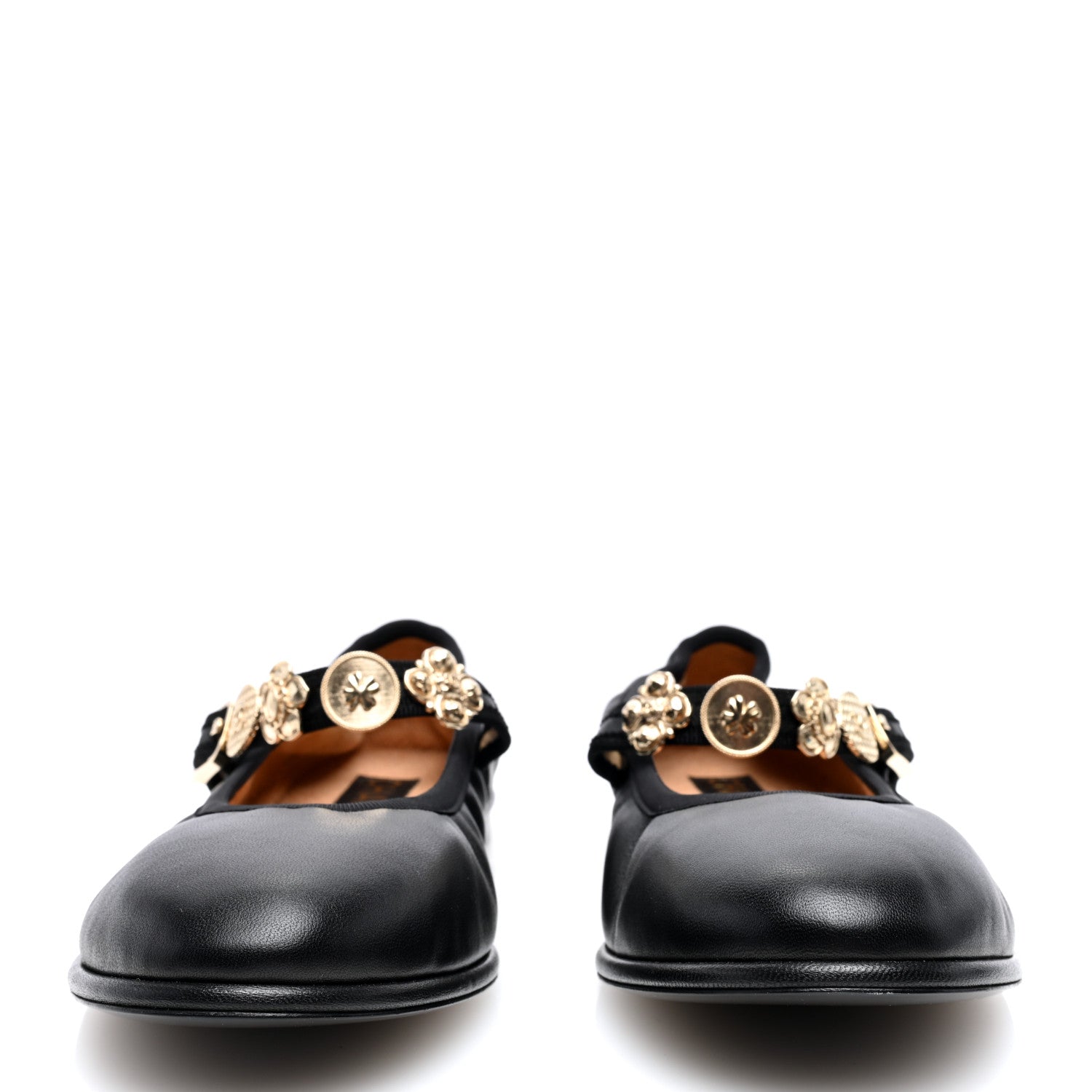Chanel Lambskin Charm Mary Jane Flats 41 Black 3 of 8