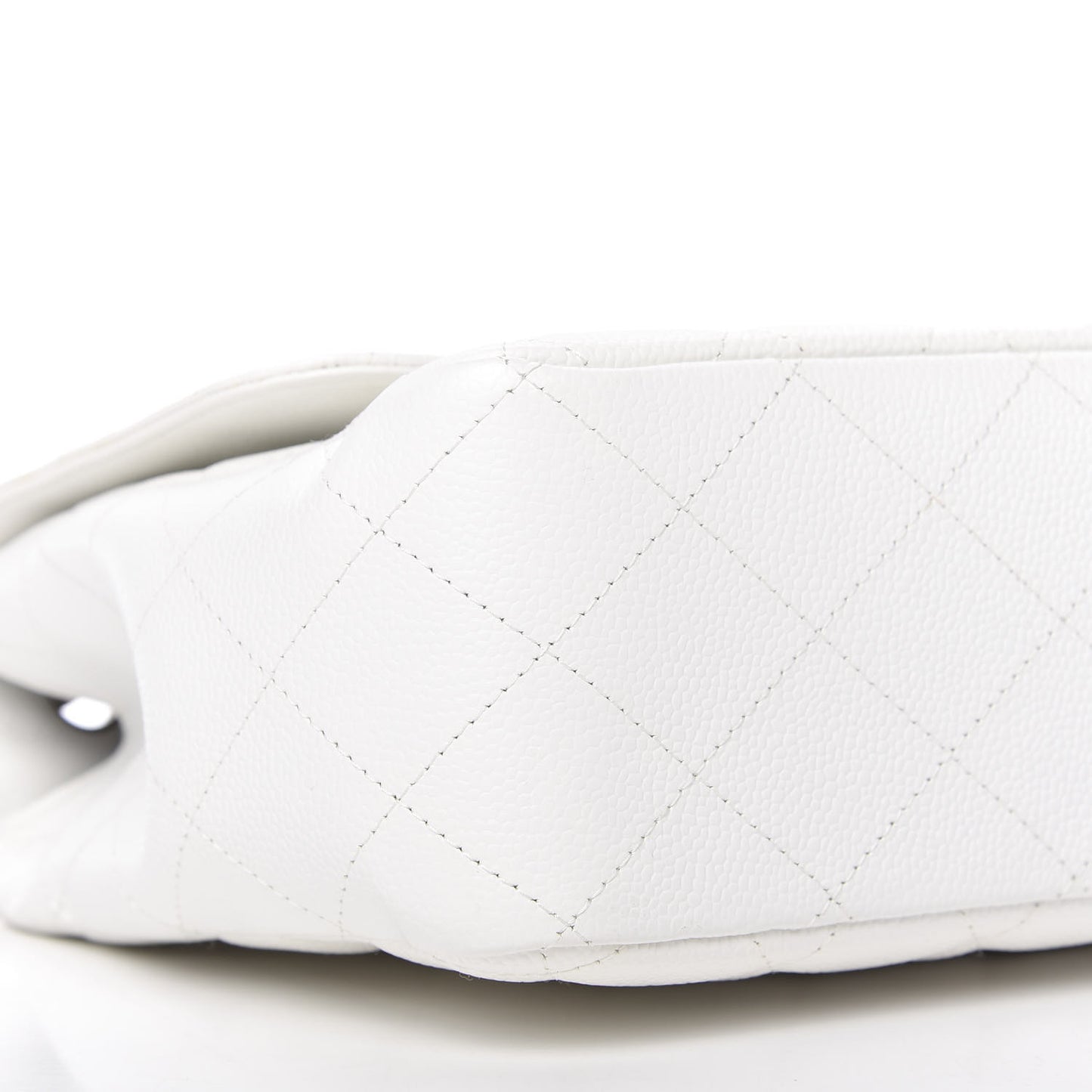 Caviar Quilted Jumbo Single Flap White